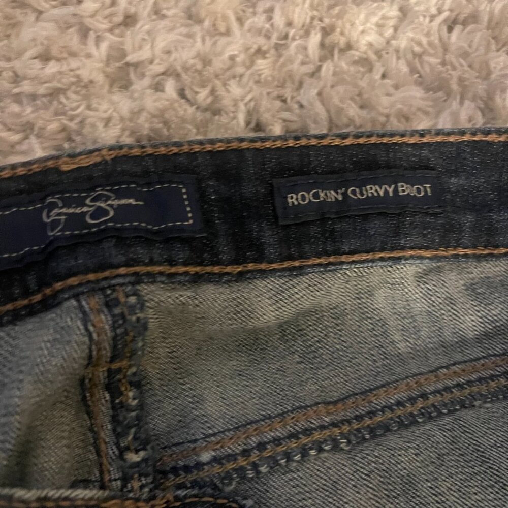 NWT Jessica Simpson Rockin’ Curvy Boot Jeans 31 Regular Bootcut Y2K - Picture 5 of 10